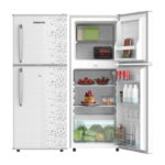 Nikai 170L Gross/112L Net, Double Door Refrigerator with Vegetable Crisper & Adjustable Glass Shelves, Defrosting & Temperature Control, Ideal for Kitchen, Bedroom, Office & Hotels - NRF170DN3M Silver