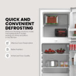 Nikai 170L Gross/112L Net, Double Door Refrigerator with Vegetable Crisper & Adjustable Glass Shelves, Defrosting & Temperature Control, Ideal for Kitchen, Bedroom, Office & Hotels - NRF170DN3M Silver - Image 3