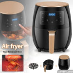 SilverCrest 2400W Air Fryer with 6 Litre Extra Large Capacity, Digital Display, Touch Temperature Control System, For Cooking, Frying and Baking, SilverCrest S-18 - Image 3