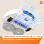 (Renewed-Premium) Xiaomi Robot Vacuum X20+, Auto self Cleaning, Self Emptying, Air Drying, Obstacle Avoidance, Advanced LDS Laser Navigation, Auto Lifting mop Pads, Dual Rotating mop Pads, 6000Pa Powerful Suction - Image 4