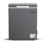 (Renewed-Max) Nikai 200L Gross/138L Net, Single Door Chest Freezer with Storage Basket, High Energy Efficiency Cooling System, Adjustable Temperature, Silent Operation, For Home & Restaurants - NCF200N7S Silver