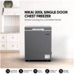 (Renewed-Max) Nikai 200L Gross/138L Net, Single Door Chest Freezer with Storage Basket, High Energy Efficiency Cooling System, Adjustable Temperature, Silent Operation, For Home & Restaurants - NCF200N7S Silver - Image 3