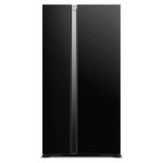 (Renewed - Max) Hitachi 700L Side by Side Refrigerator No Frost, Inverter, Dual Fan, RS700PUK0GBK Black Glass