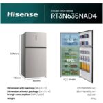 (Renewed-Max) Hisense 635L, Top Mount Freezer Refrigerator, Total No Frost, RT3N635NAD4 Silver - Image 2