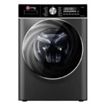 Hoover Washer-Dryer Combo, 8kg Wash, 5kg Dry, 1400 RPM, 17 Programs, Inverter Motor, Knob & Touch Control Panel,Lava Grey - HWD-M8514-G