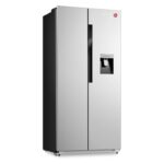 Hoover Side By Side Refrigerator, 532L, Inverter, No Frost, Water Dispenser, Multi Air Flow, LED Light, Premium Silver Trim, Touch Control Display, Inox/Black, Ice Twister - HSB-K532-WS - Image 2