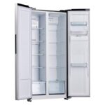 Hoover Side By Side Refrigerator, 532L, Inverter, No Frost, Water Dispenser, Multi Air Flow, LED Light, Premium Silver Trim, Touch Control Display, Inox/Black, Ice Twister - HSB-K532-WS - Image 3