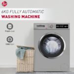Hoover 6Kg Front Load Washing Machine, Fully Automatic, 1000 RPM, 15 Programs,Anti-Allergy, Child Safety Lock, Eco-Logic System, Made in Turkey,Silver - HWM-V610-S - Image 2
