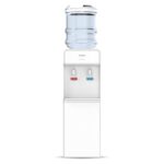 KROME Top Loading Water Dispenser, Hot and Cold Water 2 taps, Floor Standing, Made with SUS 304 Tank and Food-grade Silicone Gel Tube, White - KR-WDTL 2TW