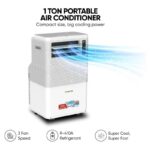 NIKAI 1 Ton Portable Air Conditioner 12000 BTU with Remote control, Digital Display, 3 Fan Speeds, Low Noise, Powerful Cooling with R410 Gas, Rotary Compressor, Best for Home & Office - NPAC12512A5 - Image 3