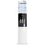 Nikai Top Loading Water Dispenser with 3 Tap Design Hot, Cool, Normal Water, Compressor Cooling, 16L Cabinet, Stainless Steel Tank, Low Noise, Anti-Bacterial Design, Anti-Spill - NWD1400C (White)