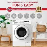 Nikai 6KG 1000 RPM Front Load Washer with 12 Programs, 5 Star Energy Saving Rating, Quick Wash, Fully Automatic Washing Machine, Digital LCD Display, Child Lock Best for Home & Camps-NWM600FN7 White - Image 2