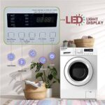 Nikai 6KG 1000 RPM Front Load Washer with 12 Programs, 5 Star Energy Saving Rating, Quick Wash, Fully Automatic Washing Machine, Digital LCD Display, Child Lock Best for Home & Camps-NWM600FN7 White - Image 3