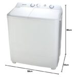 Nikai 7Kg Semi-Automatic Top Load Twin Tub Washing Machine with Quick Wash & Auto Balance Control, Silent Operation, Powerful Pulsator, Rust-Proof Body - NWM700SPN8 (White) - Image 2