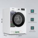 Nikai 7KG 16 Programs Front Load Washer, Steam Wash, 1000 RPM, 4 Star Energy Saving Fully Automatic Washing Machine, Digital LCD Display, Child Lock, Best for Home & Small Family - NWM701FN9 (White) - Image 2