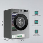 Nikai 7KG 16 Programs Front Load Washer, Steam Wash, 1000 RPM, 4 Star Energy Saving, Fully Automatic Washing Machine, Digital LCD Display, Child Lock, Best for Home & Small Family - NWM701FN9S Silver - Image 2