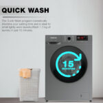 Nikai 7KG 16 Programs Front Load Washer, Steam Wash, 1000 RPM, 4 Star Energy Saving, Fully Automatic Washing Machine, Digital LCD Display, Child Lock, Best for Home & Small Family - NWM701FN9S Silver - Image 6