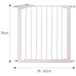 Munchkin Maxi-Secure Gate, safety gates, protects your kids , strong steel construction, no drilling, one way opening, infant/baby/toddler/kids, 6 Months to 24 Months, White
