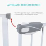 SKY-TOUCH Auto Close Safety Baby Gate, Extra Wide Child Gate 75-84cm + 10/20/30cm Extension Kit Maximum Suitable For 144cm, Baby Gates for Stairs & Doorways, Easy Install (75-144cm wide) - Image 4