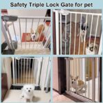 SKY-TOUCH Auto Close Safety Baby Gate, 80.00 x 6.00 x 75.00 cm Durable Fence Barrier for Stairs & Doorways, Easy Install Dog Gate - Image 6