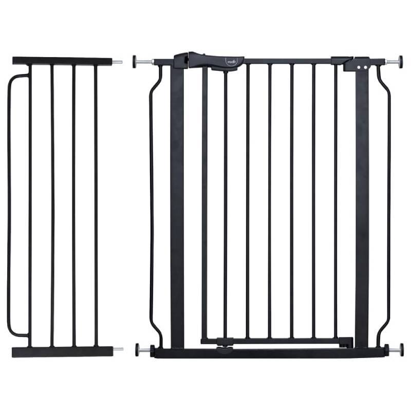 The Moon Brand Secura Baby Safety gate 76-80cm with 30cm extension,Auto lock barrier-Extra Wide metal guard - Child safety and pet protection--Perfect fit-adjustable width-Ideal for stair Case ā Black