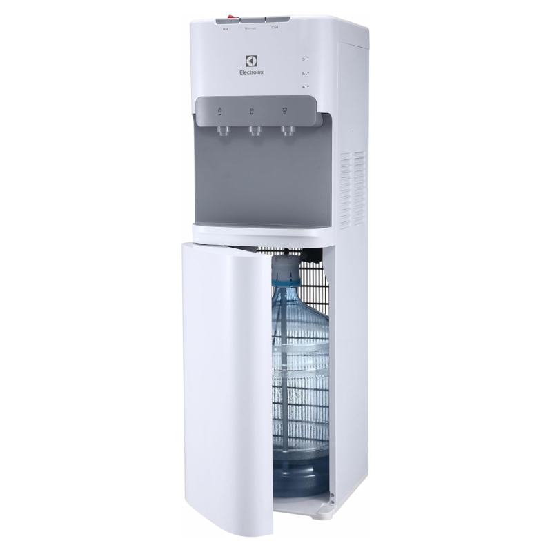 Electrolux Bottom Loading Water Dispenser, Hot Cold and Ambient Temperature, European Quality Floor Standing Water Cooler with LED Indicator, Child Safety lock, Best for Home/Office, White-EDBMFDXWG