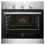 Electrolux 60cm Premium Built-In Gas Oven, 68L XL Oven Capacity with Rotisserie Turnspit, Child Lock, Flame Safety Device, Removable Door, Cooling Fan, Double Glazed Door, UltimateTaste300, EOG1102COX