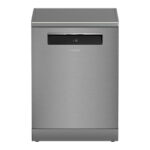 Hitachi Dishwasher Freestanding, 15 Place Setting, 8-Programs, Intensive Wash, Glass Care, Inverter Motor-Turbo Washing, Gentle washing at 40 °C, Silent Dishwasher, Overflow Safety, Inox, HDF-F158CVX