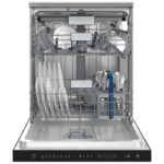 Hitachi Dishwasher Freestanding, 15 Place Setting, 8-Programs, Intensive Wash, Glass Care, Inverter Motor-Turbo Washing, Gentle washing at 40 °C, Silent Dishwasher, Overflow Safety, Inox, HDF-F158CVX - Image 3