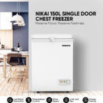 Nikai 150L Gross/100L Net, Single Door Chest Freezer with Storage Basket, High Energy Efficiency Cooling System, Adjustable Temperature, Silent Operation, Ideal for Home & Restaurants - NCF150N7 White - Image 3