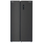 Panasonic 734 Liters Side By Side Refrigerator, Inverter, Surround Cooling, Matte Black - NR-BS734MS