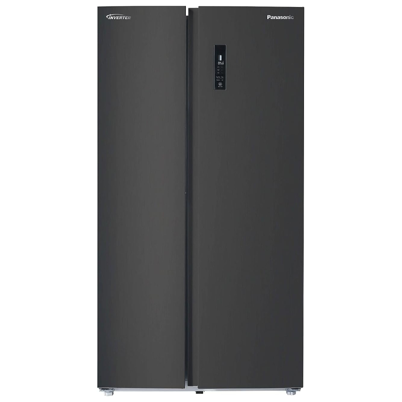 Panasonic 734 Liters Side By Side Refrigerator, Inverter, Surround Cooling, Matte Black - NR-BS734MS
