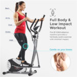 Sunny Health & Fitness Magnetic Elliptical Machine, Total Body Cross Trainer with LCD Monitor and Pulse Rate Grips, Cardio Exercise Equipment For Home, SF-E905 - Image 2