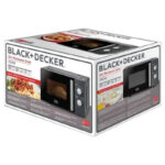 BLACK+DECKER Microwave Oven, 20L, 700W Power, 30-Min Timer, Rotary Dial Control, Chrome Finish Knobs, 5 Power Levels for Precise Cooking, Compact Design for Kitchens, Black - MZ2015P-B5 - Image 4