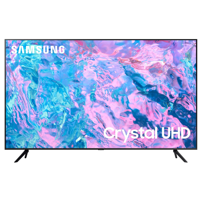 SAMSUNG Smart TV, Crystal UHD 4K, CU7000, 55 Inch, Black, 2023, Crystal Processor 4K, PurColor, Smart Hub, UA55CU7000UXZN