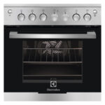 Electrolux Freestanding Cooker 60x60cm, Full Gas Cooking Range with 4 Burners, Cast Iron Pan Support, XXL Oven with Fan, EKG613A1OX - Image 2