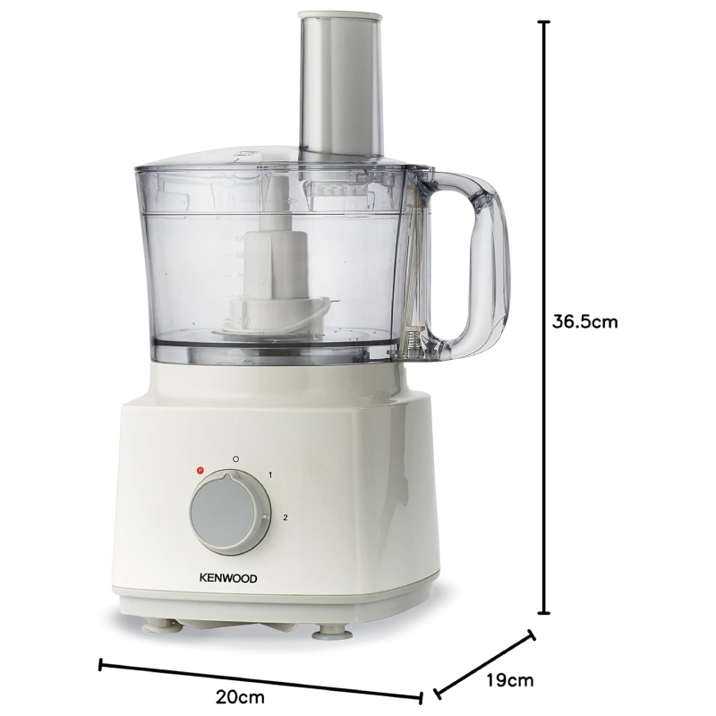 FDP03.C0WH-2 Kenwood 750W Food Processor Multi-Functional with Blender, Whisk & Dough Maker – FDP03 White - Image 2