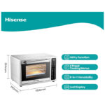Hisense Airfryer Oven H32AOSL1S5 – 32L Capacity, 1700W, Convection & Rotisserie Function, Silver - Image 6