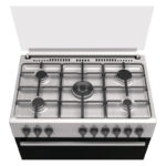 Hisense HGI9B20S, 90 cm Freestanding Gas Cooker With Dual Fan, 105 Liters Multifunction Oven, Mate enameled Pan Support, One Hand Ignition, Stainless Steel - Image 4