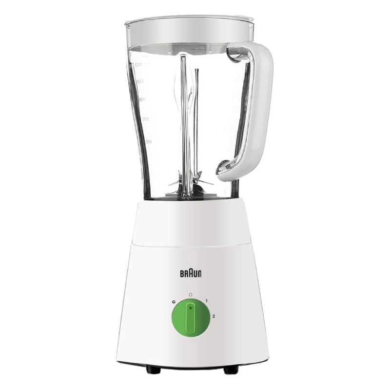 JB0123-2 Braun PowerBlend 1 Jug Blender 500W, 1.5L Capacity, TriAction Technology, 2 Speeds + Ice Crush Function – JB 0123 - Image 2