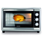 KENWOOD 70L Toaster Oven - Oven Toaster Grill Large Capacity Double Glass Door Multifunctional with Rotisserie and Convection Function for Grilling, Toasting, Broiling, Baking, Defrosting MOM70 Silver