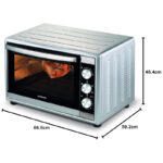 KENWOOD 70L Toaster Oven - Oven Toaster Grill Large Capacity Double Glass Door Multifunctional with Rotisserie and Convection Function for Grilling, Toasting, Broiling, Baking, Defrosting MOM70 Silver - Image 4