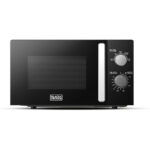 BLACK+DECKER Microwave Oven, 20L, 700W, 5 Power Levels, Defrost Function, 35-Min Timer, 255mm Glass Turntable for Even Cooking, Black, MZ2005P-B5