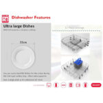 Sharp 12 Place Settings Freestanding Dishwasher QW-MB612-SS3, 6 Programs, Stainless Steel - Image 4