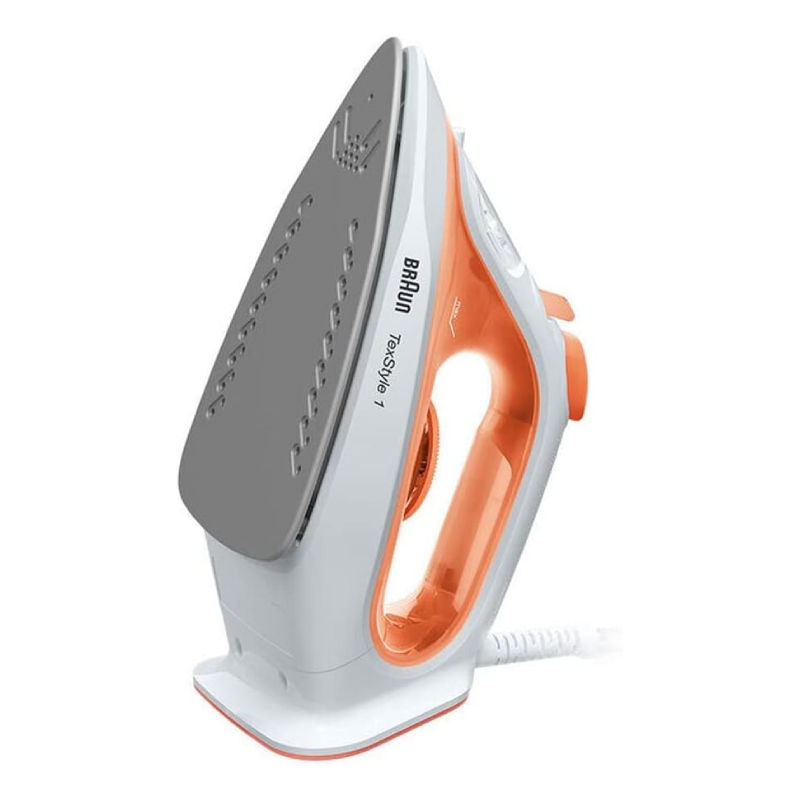 SI1009-2 Braun TexStyle 1 Steam Iron SI1009, 1900W Power, 50% Energy Saving, Lightweight Design, Orange - Image 2