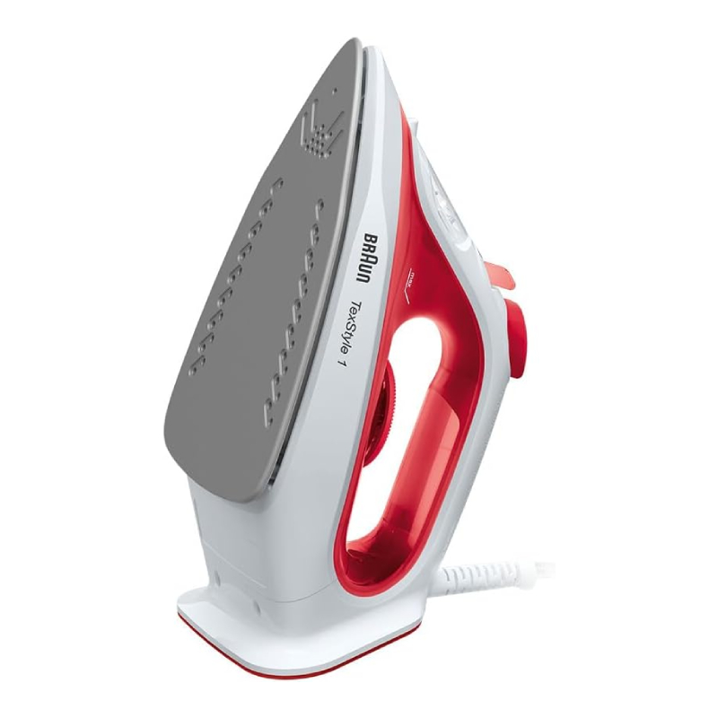 SI1019-3 Braun TexStyle 1 Steam Iron, Non-Stick Soleplate Coating, 1900 Watts, 220ml Capacity, Rapid Heat up, 50% Energy Saving, Self-clean SI 1019 Red/White - Image 3