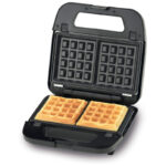 Kenwood 3-in-1 Sandwich Maker SMM02.000SI – Waffle Maker & Grill with Non-Stick Multifunctional Plates, Silver/Black - Image 4
