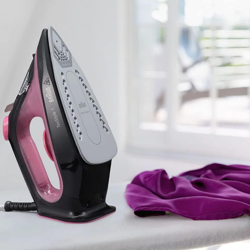 Si1070-5 Braun TexStyle 1 Steam Iron SI1070, 2000W Power, Auto Shut-Off, Non-Stick Soleplate, Purple/Black - Image 5