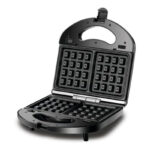 Black+Decker 3 in 1 Sandwich Maker 780W, Grill, Waffle & Toast Plates, Non-Stick Interchangeable Plates – TS2130-B5 Silver/Black - Image 3