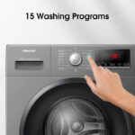 Hisense 8Kg Front Loading Washing Machine 1200 RPM Silver Model WFPV8012EMT - Image 4